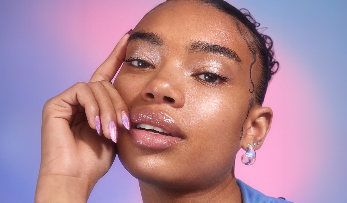 Model Wearing Festival Makeup Look