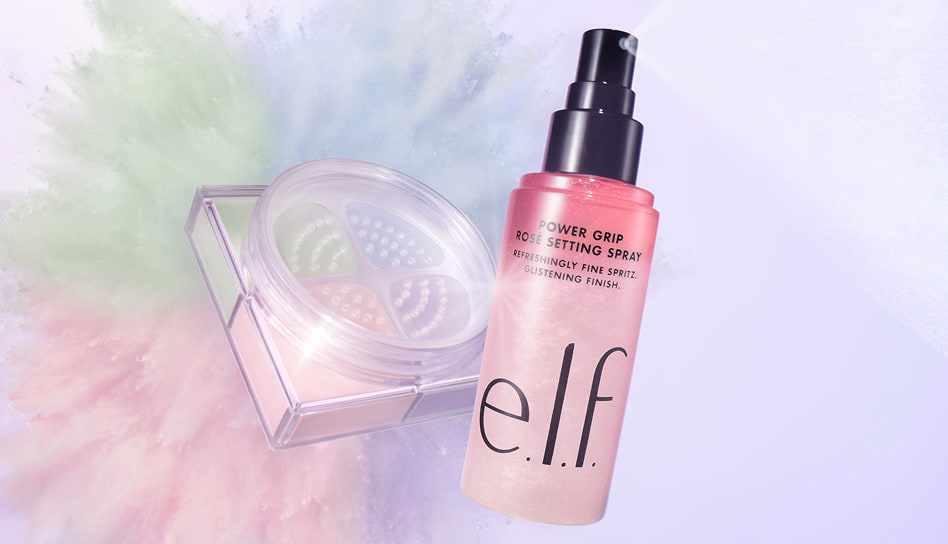 e.l.f. Set It Bright with Power Grip Rose Setting Spray