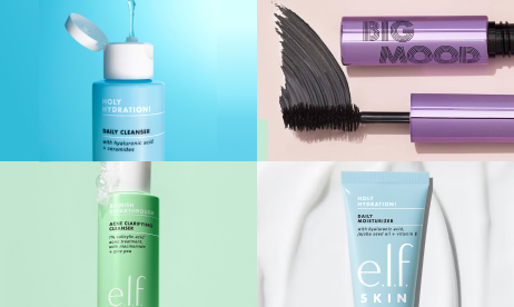 Gifts with any purchase like e.l.f. Daily Cleanser, Acne Clarifying Cleanser, Big Mood Mascara, or Daily Moisturizer