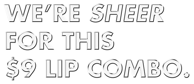 We're sheer for this $9 lip combo.